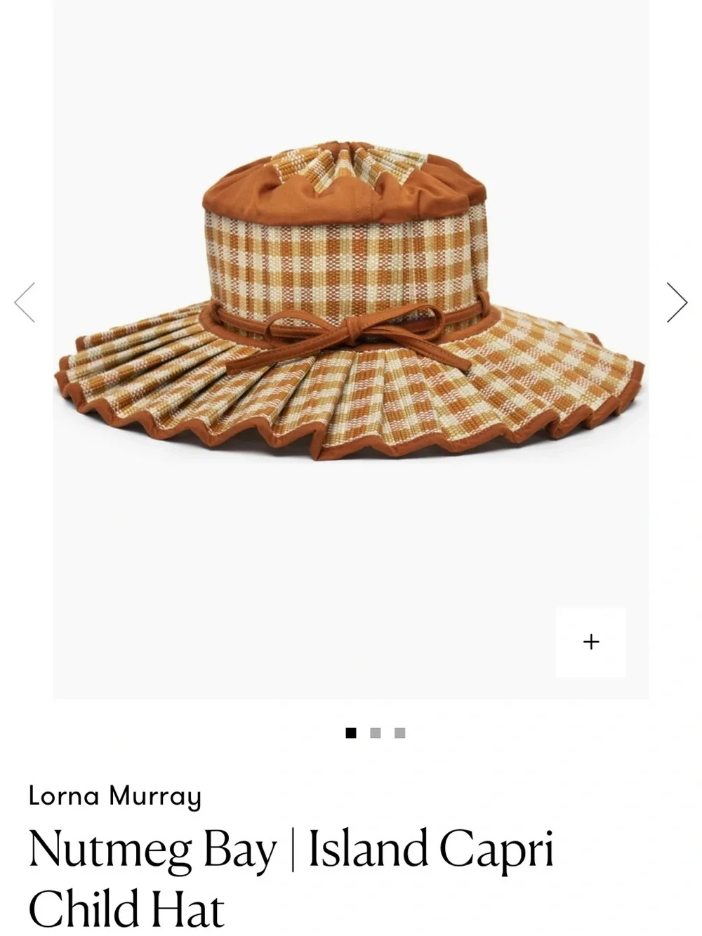 (NWT) Lorna Murray Capri kids Hat -size M